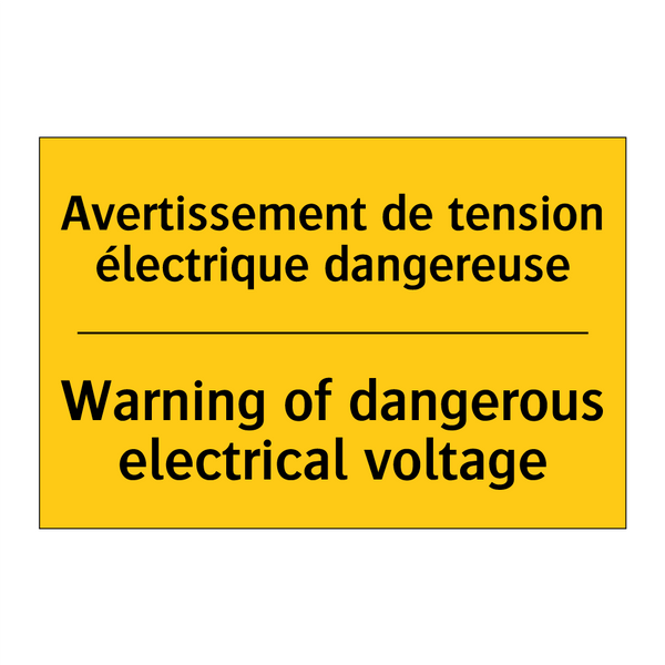 Avertissement de tension électrique  /.../ - Warning of dangerous electrical  /.../