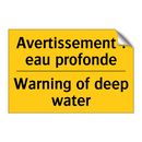 Avertissement : eau profonde - Warning of deep water