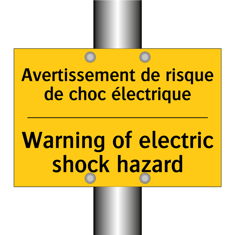 Avertissement de risque de choc  /.../ - Warning of electric shock hazard /.../
