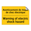 Avertissement de risque de choc  /.../ - Warning of electric shock hazard /.../