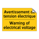 Avertissement de tension électrique /.../ - Warning of electrical voltage