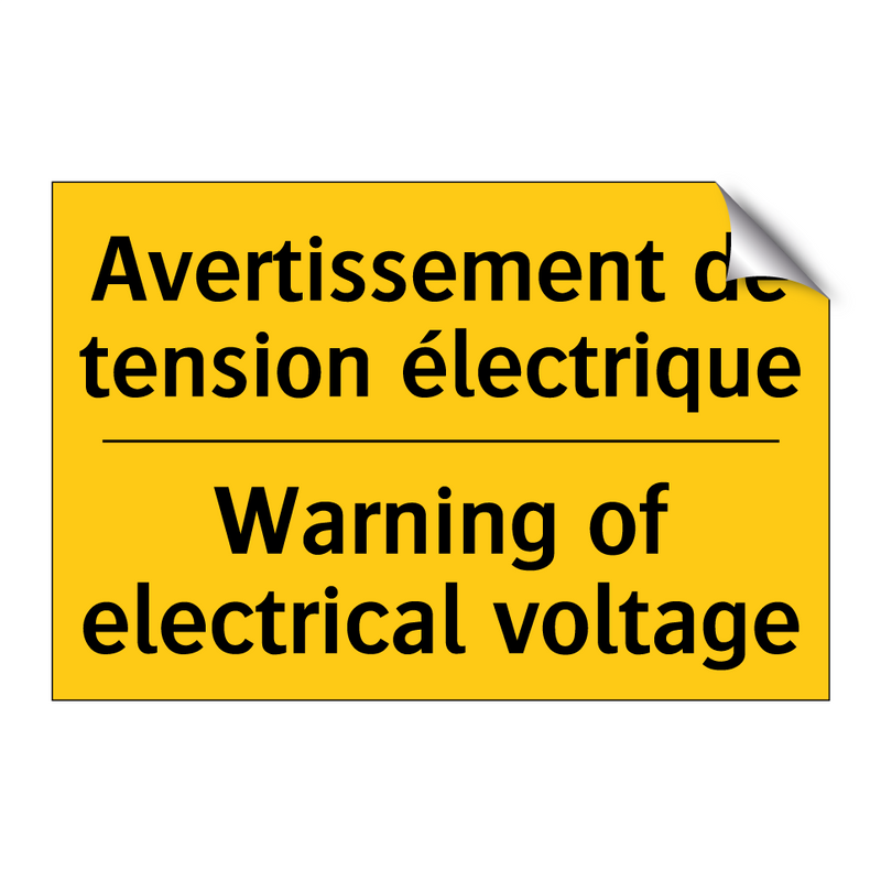 Avertissement de tension électrique /.../ - Warning of electrical voltage