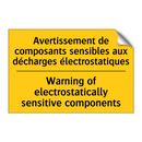 Avertissement de composants sensibles  /.../ - Warning of electrostatically sensitive  /.../