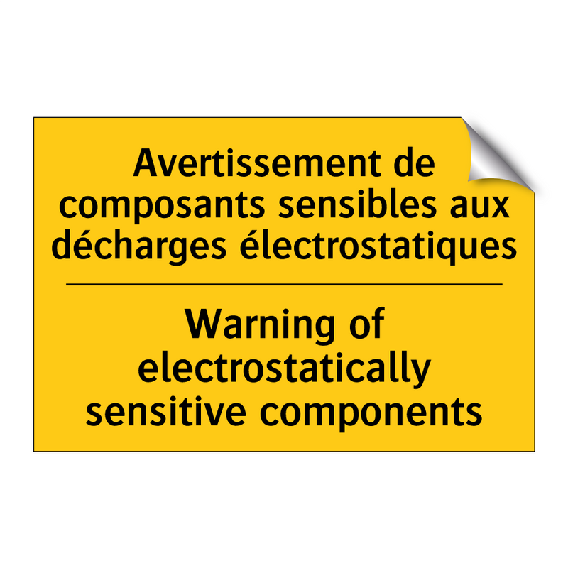 Avertissement de composants sensibles  /.../ - Warning of electrostatically sensitive  /.../