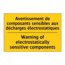 Avertissement de composants sensibles  /.../ - Warning of electrostatically sensitive  /.../