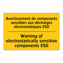 Avertissement de composants sensibles  /.../ - Warning of electrostatically sensitive  /.../