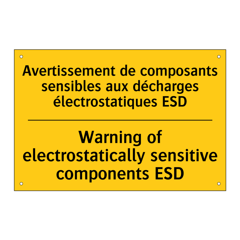 Avertissement de composants sensibles  /.../ - Warning of electrostatically sensitive  /.../