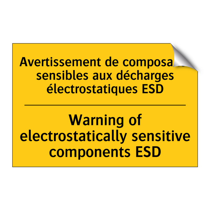 Avertissement de composants sensibles  /.../ - Warning of electrostatically sensitive  /.../