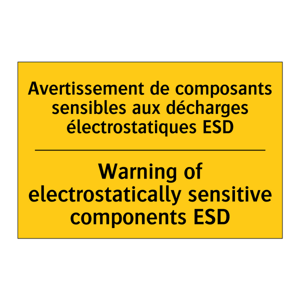 Avertissement de composants sensibles  /.../ - Warning of electrostatically sensitive  /.../