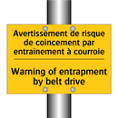 Avertissement de risque de coincement  /.../ - Warning of entrapment by belt  /.../