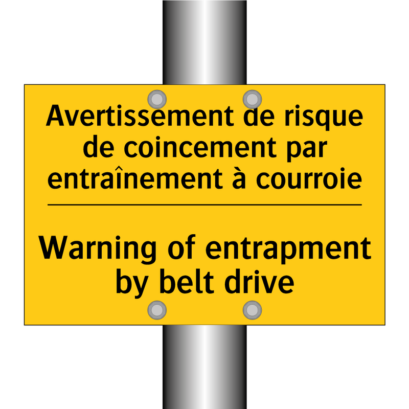 Avertissement de risque de coincement  /.../ - Warning of entrapment by belt  /.../