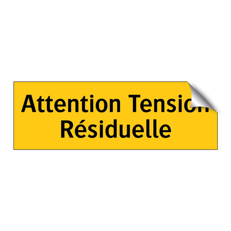 Attention Tension Résiduelle