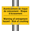 Avertissement de risque de coincement  /.../ - Warning of entrapment hazard -  /.../
