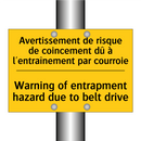 Avertissement de risque de coincement  /.../ - Warning of entrapment hazard due  /.../