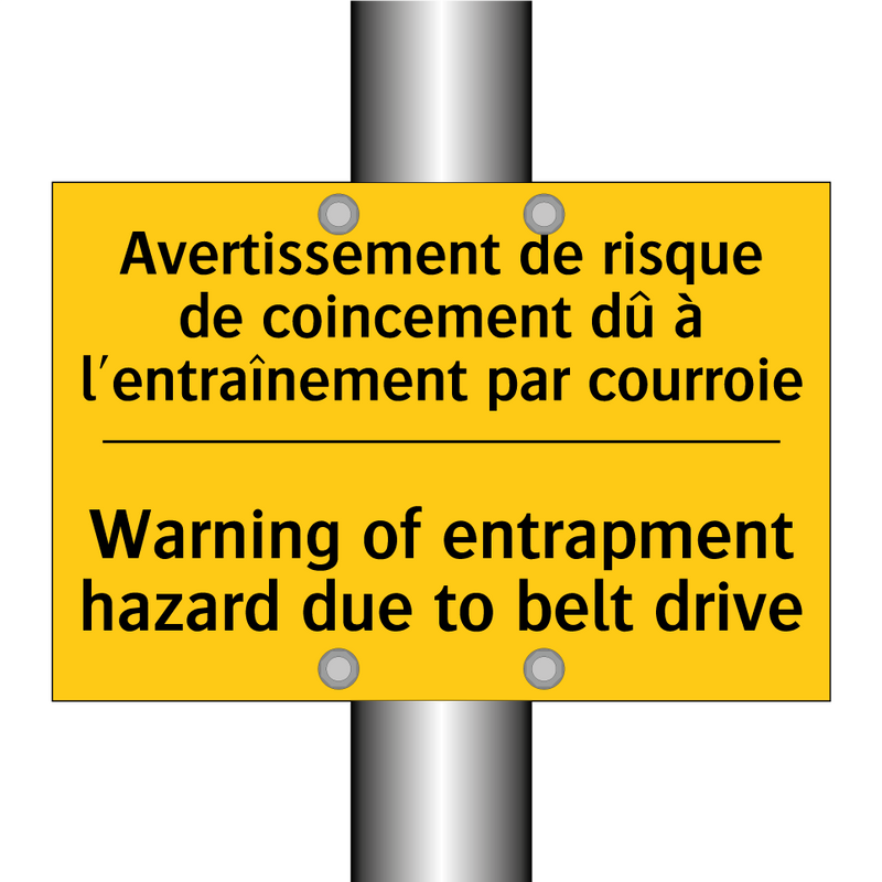 Avertissement de risque de coincement  /.../ - Warning of entrapment hazard due  /.../