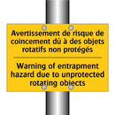Avertissement de risque de coincement  /.../ - Warning of entrapment hazard due  /.../