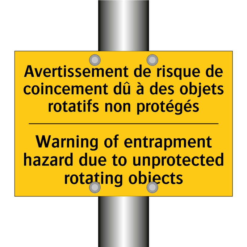 Avertissement de risque de coincement  /.../ - Warning of entrapment hazard due  /.../