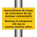 Avertissement de risque de coincement  /.../ - Warning of entrapment risk due  /.../