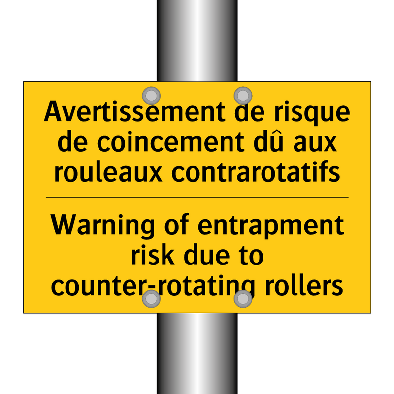 Avertissement de risque de coincement  /.../ - Warning of entrapment risk due  /.../