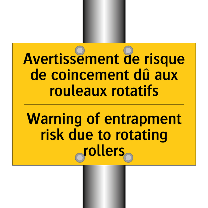 Avertissement de risque de coincement  /.../ - Warning of entrapment risk due  /.../