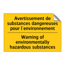Avertissement de substances dangereuses  /.../ - Warning of environmentally hazardous  /.../