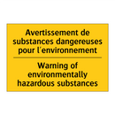 Avertissement de substances dangereuses  /.../ - Warning of environmentally hazardous  /.../