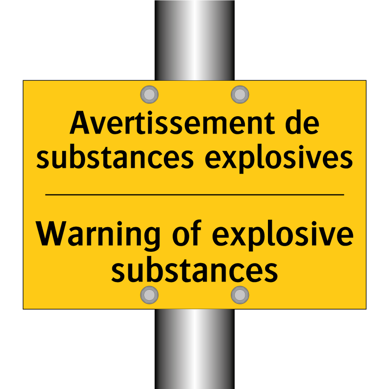 Avertissement de substances explosives /.../ - Warning of explosive substances /.../