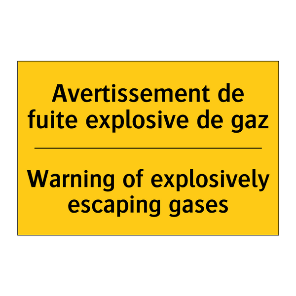 Avertissement de fuite explosive  /.../ - Warning of explosively escaping  /.../
