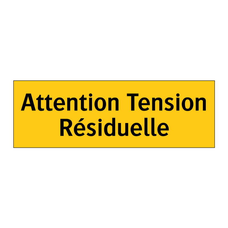Attention Tension Résiduelle