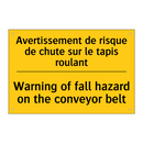 Avertissement de risque de chute  /.../ - Warning of fall hazard on the  /.../
