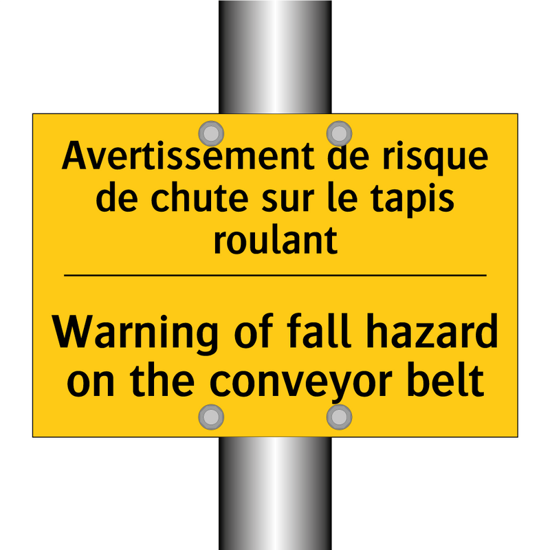 Avertissement de risque de chute  /.../ - Warning of fall hazard on the  /.../