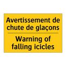 Avertissement de chute de glaçons /.../ - Warning of falling icicles