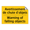 Avertissement de chute d'objets /.../ - Warning of falling objects