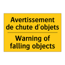 Avertissement de chute d'objets /.../ - Warning of falling objects