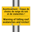 Avertissement : risque de chutes  /.../ - Warning of falling roof avalanches  /.../