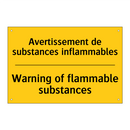 Avertissement de substances inflammables /.../ - Warning of flammable substances /.../