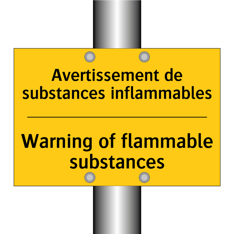 Avertissement de substances inflammables /.../ - Warning of flammable substances /.../