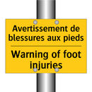 Avertissement de blessures aux  /.../ - Warning of foot injuries