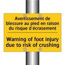 Avertissement de blessure au pied  /.../ - Warning of foot injury due to  /.../