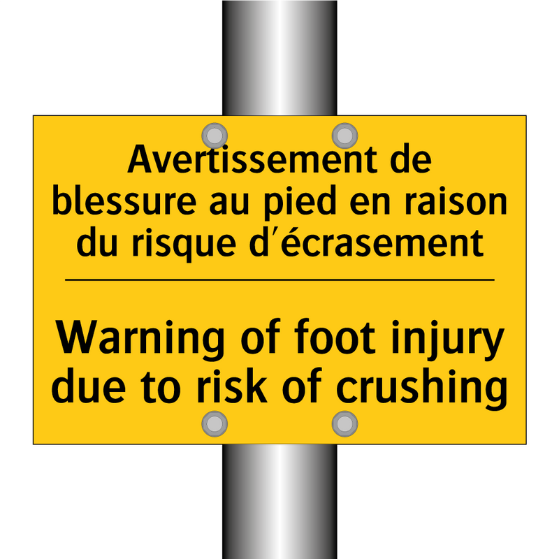 Avertissement de blessure au pied  /.../ - Warning of foot injury due to  /.../