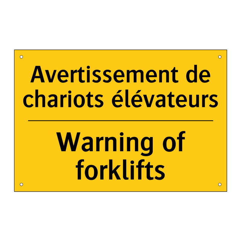 Avertissement de chariots élévateurs /.../ - Warning of forklifts