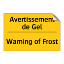 Avertissement de Gel - Warning of Frost