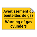 Avertissement de bouteilles de  /.../ - Warning of gas cylinders