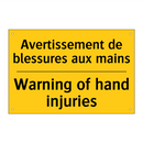 Avertissement de blessures aux  /.../ - Warning of hand injuries