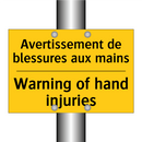 Avertissement de blessures aux  /.../ - Warning of hand injuries
