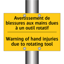 Avertissement de blessures aux  /.../ - Warning of hand injuries due to  /.../