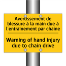 Avertissement de blessure à la  /.../ - Warning of hand injury due to  /.../