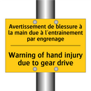 Avertissement de blessure à la  /.../ - Warning of hand injury due to  /.../