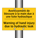 Avertissement de blessure à la  /.../ - Warning of hand injury due to  /.../