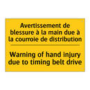 Avertissement de blessure à la  /.../ - Warning of hand injury due to  /.../